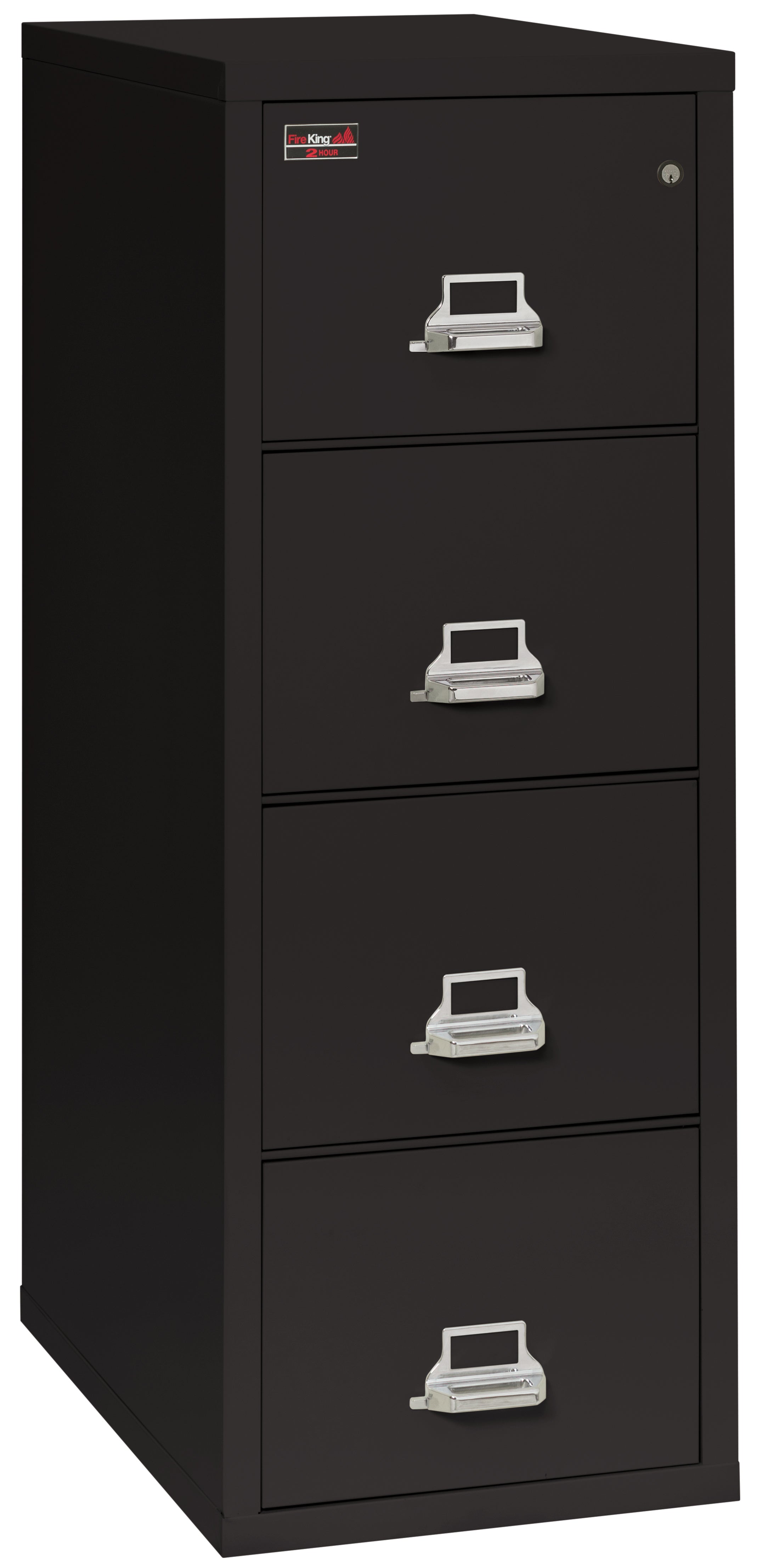 2 Hour Fire Resistant File Cabinet - 4 Drawer Legal 32" depth (Black)