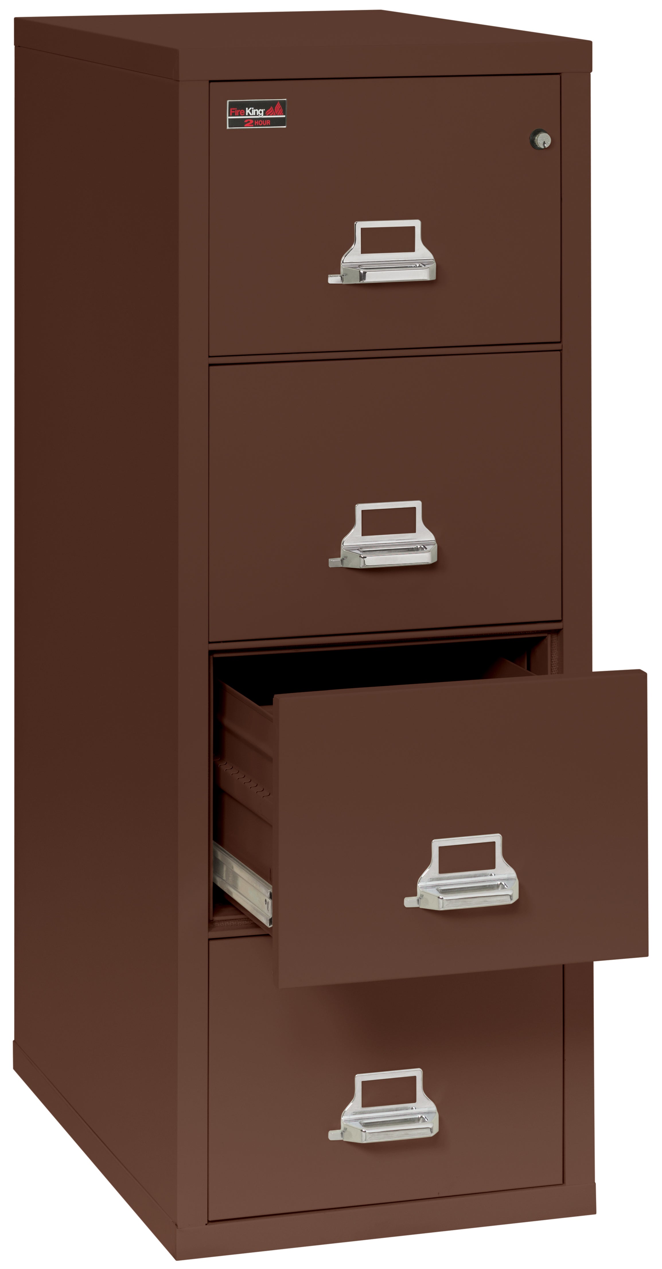 2 Hour Fire Resistant File Cabinet - 4 Drawer Legal 32" depth (Brown)