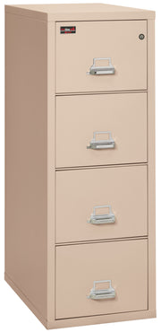 2 Hour Fire Resistant File Cabinet - 4 Drawer Legal 32" depth (Champagne)