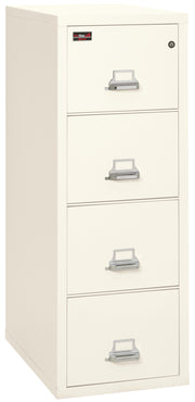 2 Hour Fire Resistant File Cabinet - 4 Drawer Legal 32" depth (Ivory White)
