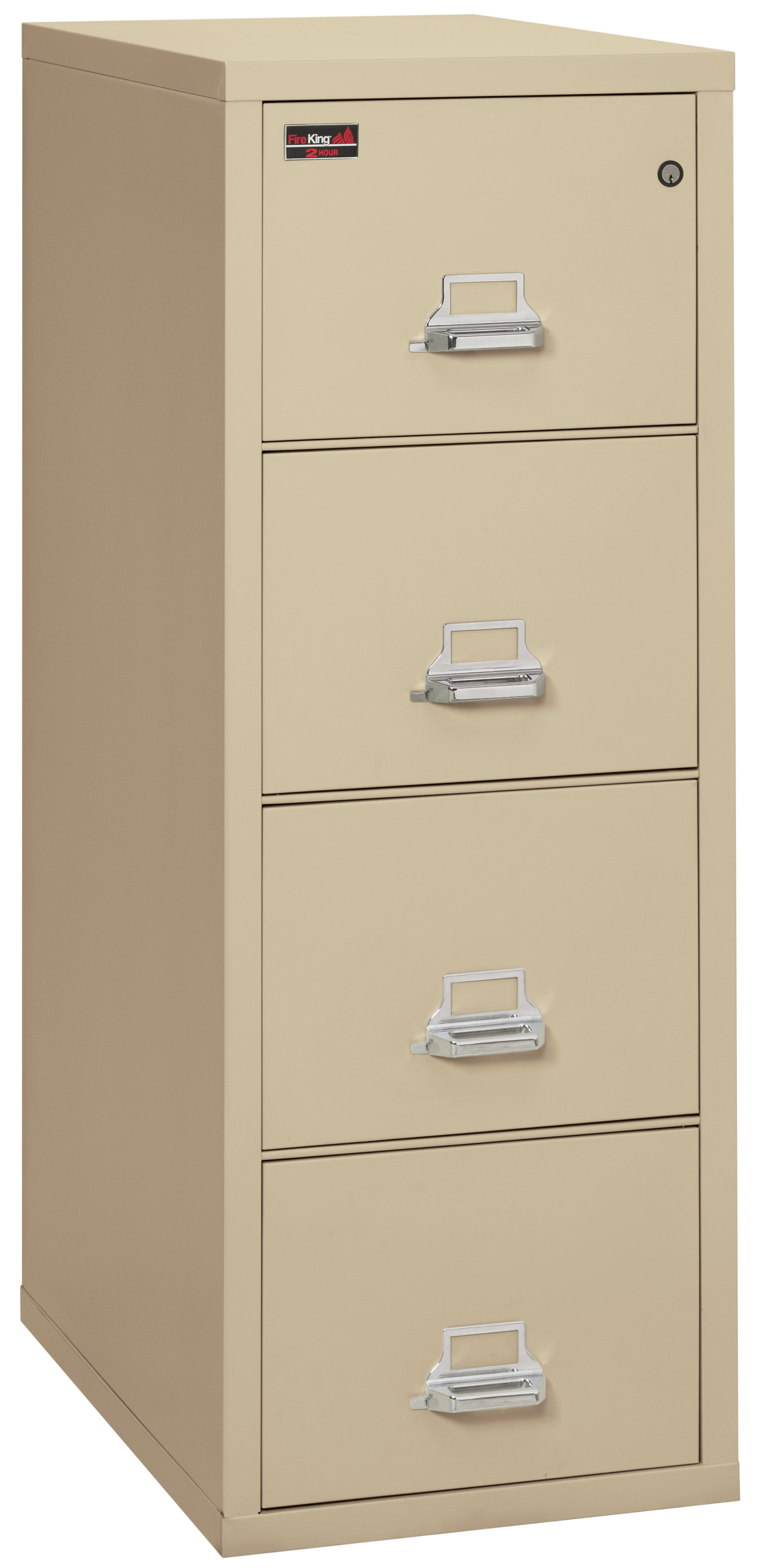 2 Hour Fire Resistant File Cabinet - 4 Drawer Legal 32" depth (Parchment)
