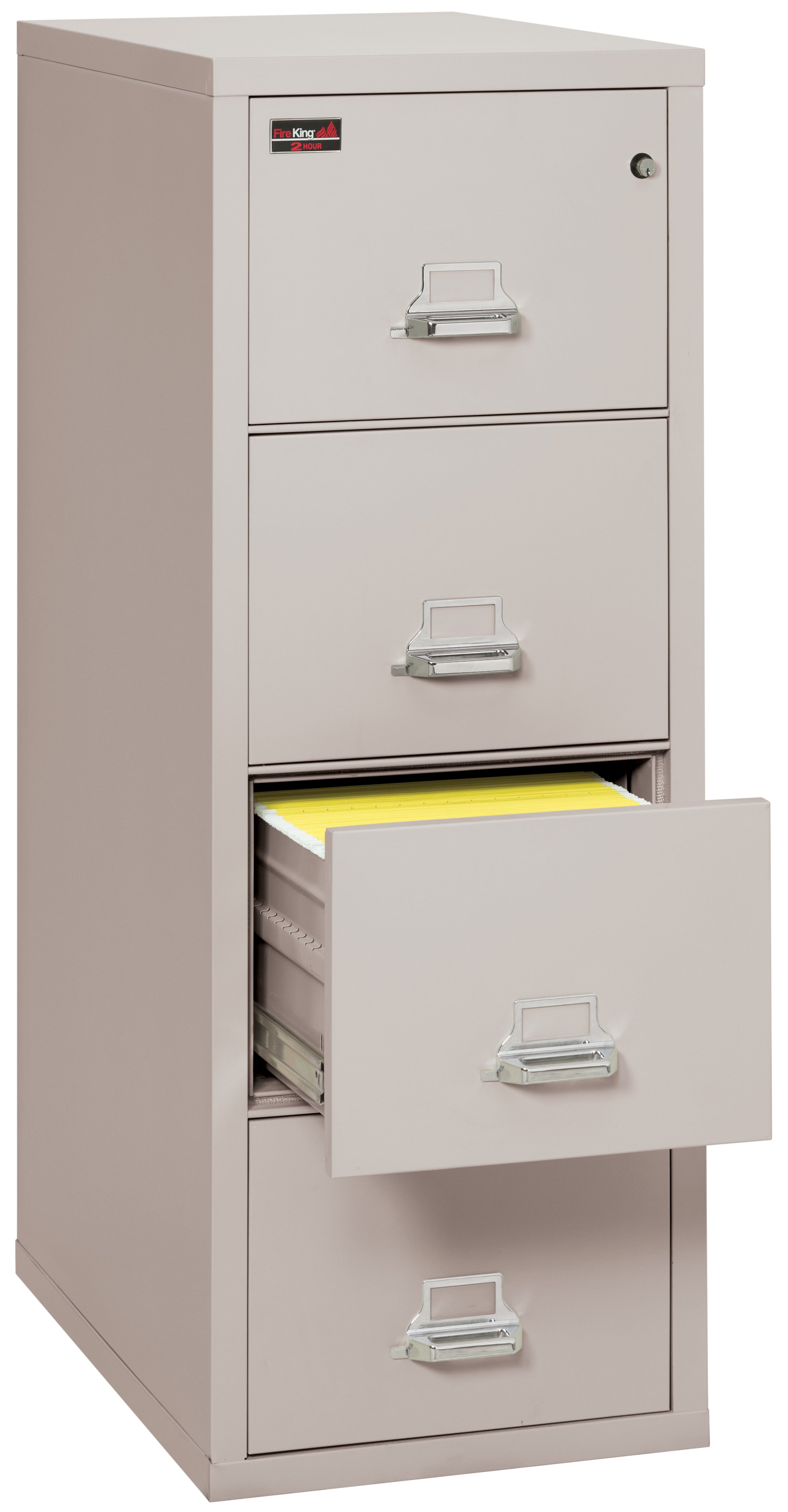 2 Hour Fire Resistant File Cabinet - 4 Drawer Legal 32" depth (Platinum)