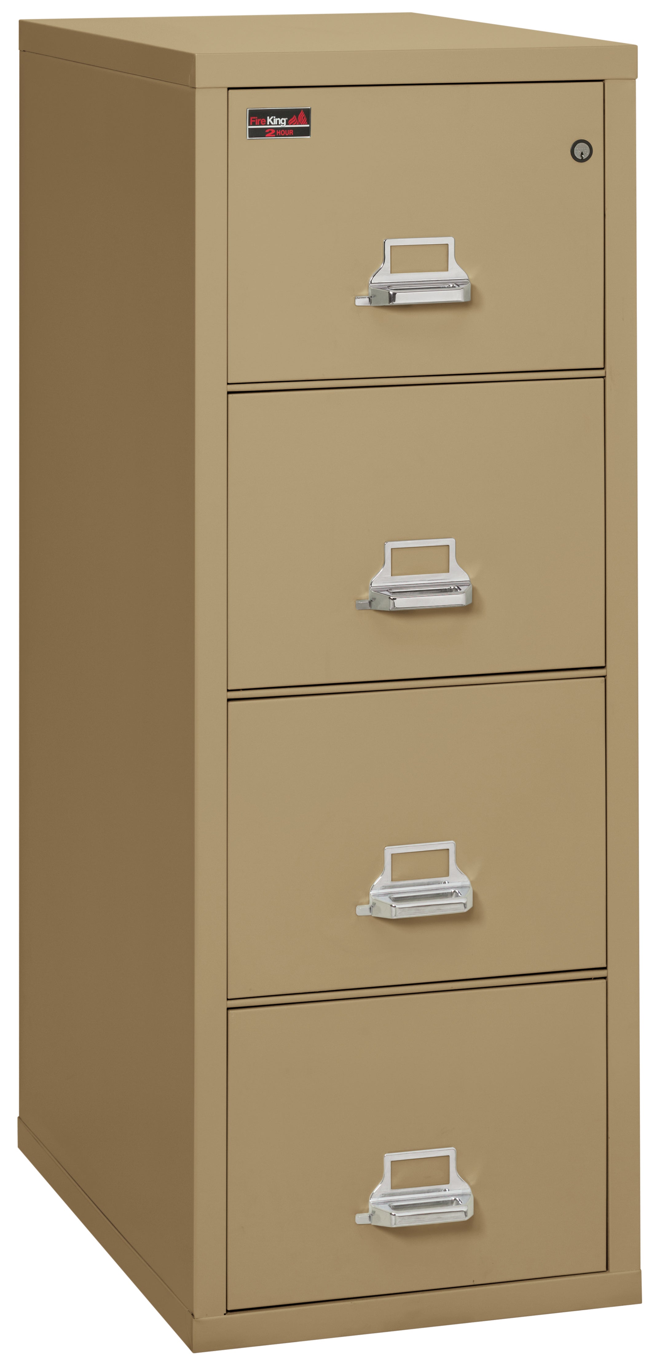 2 Hour Fire Resistant File Cabinet - 4 Drawer Legal 32" depth (Sand)