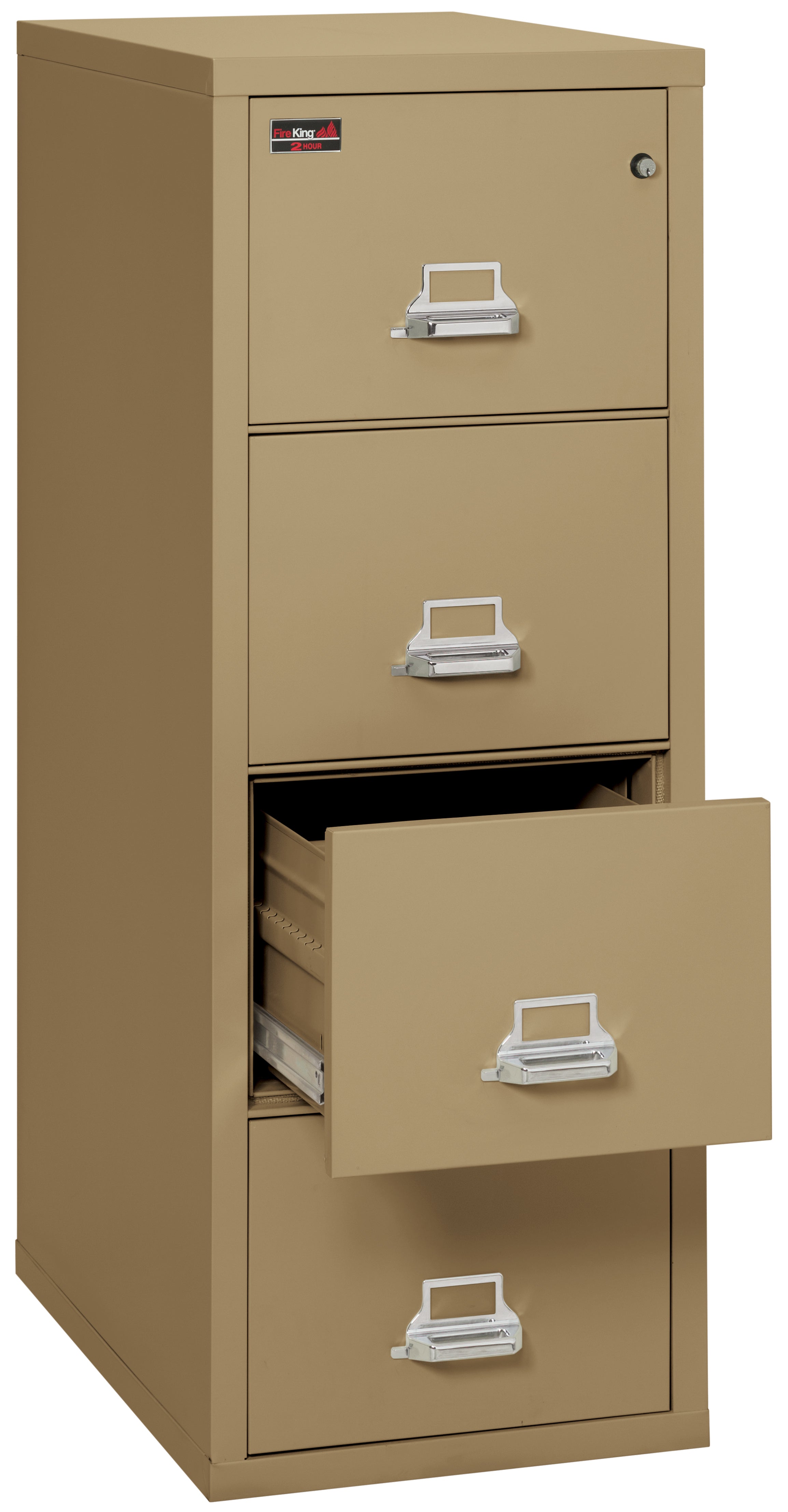 2 Hour Fire Resistant File Cabinet - 4 Drawer Legal 32" depth (Sand)