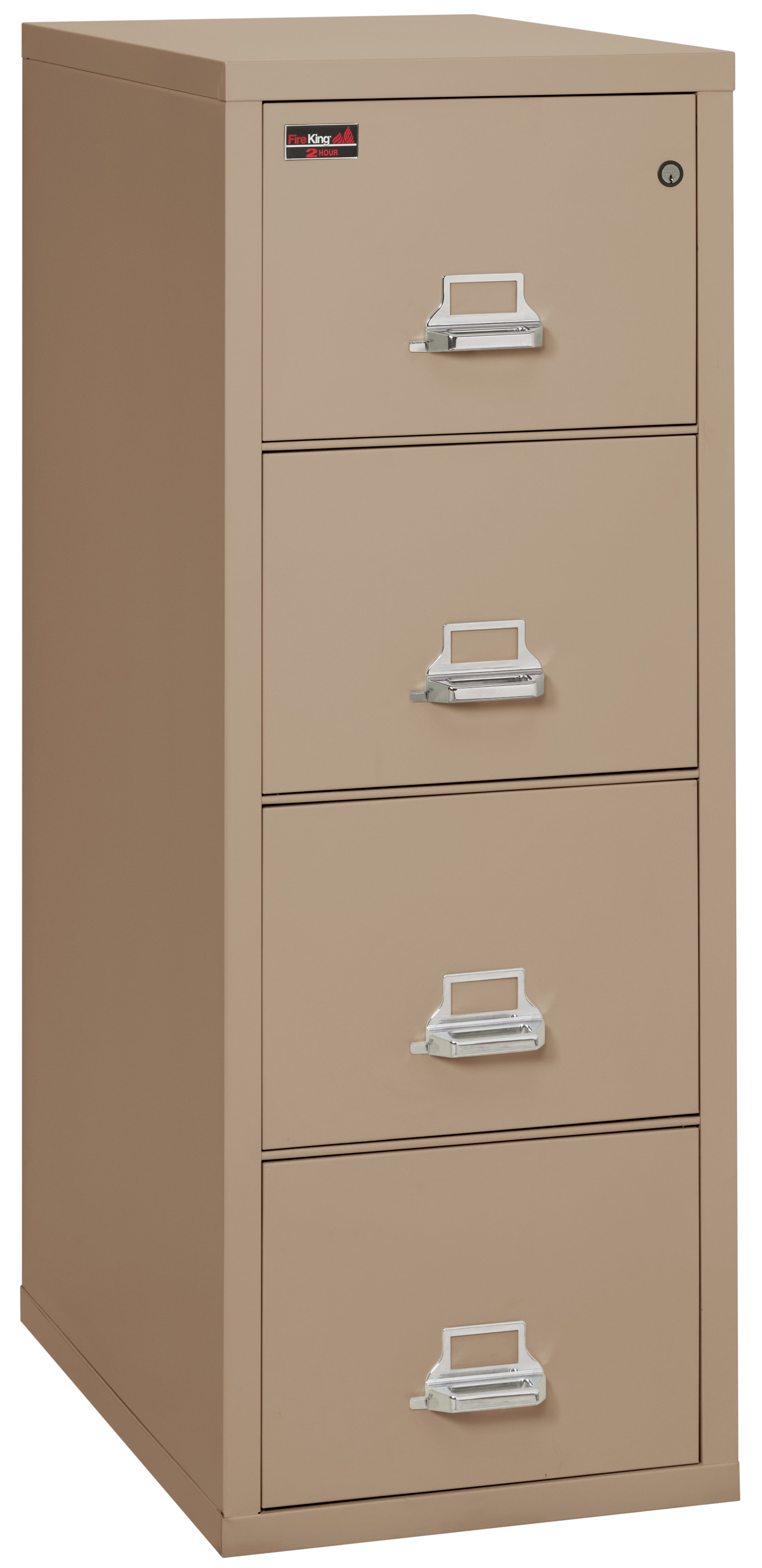 2 Hour Fire Resistant File Cabinet - 4 Drawer Legal 32" depth (Taupe)