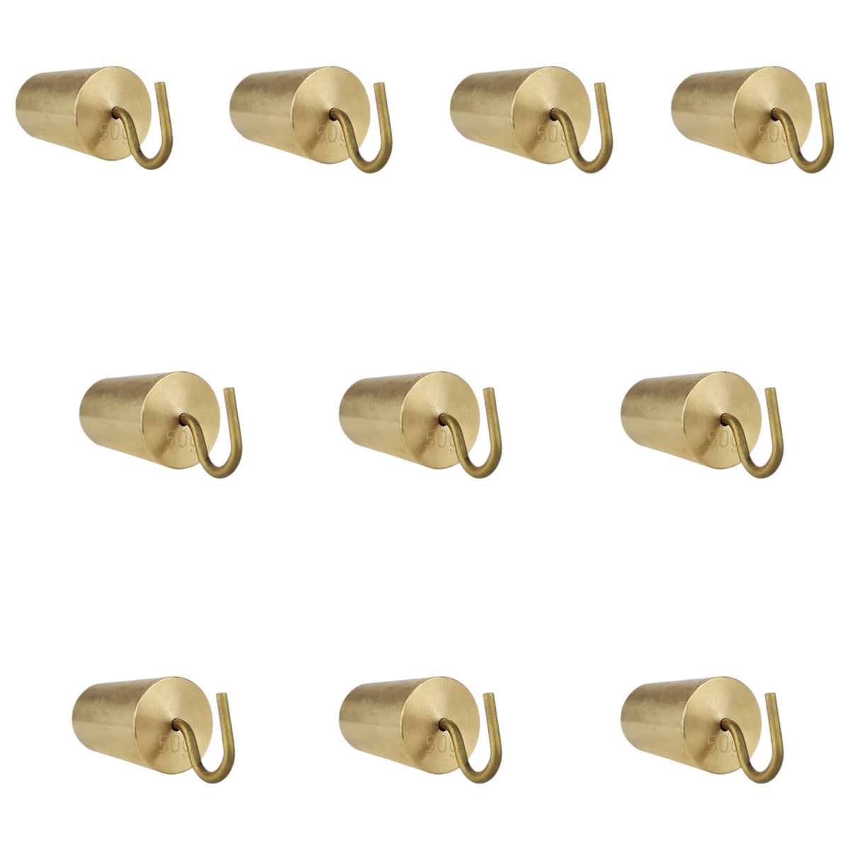Hooked Brass Weight, 50 Grams, Pack of 10