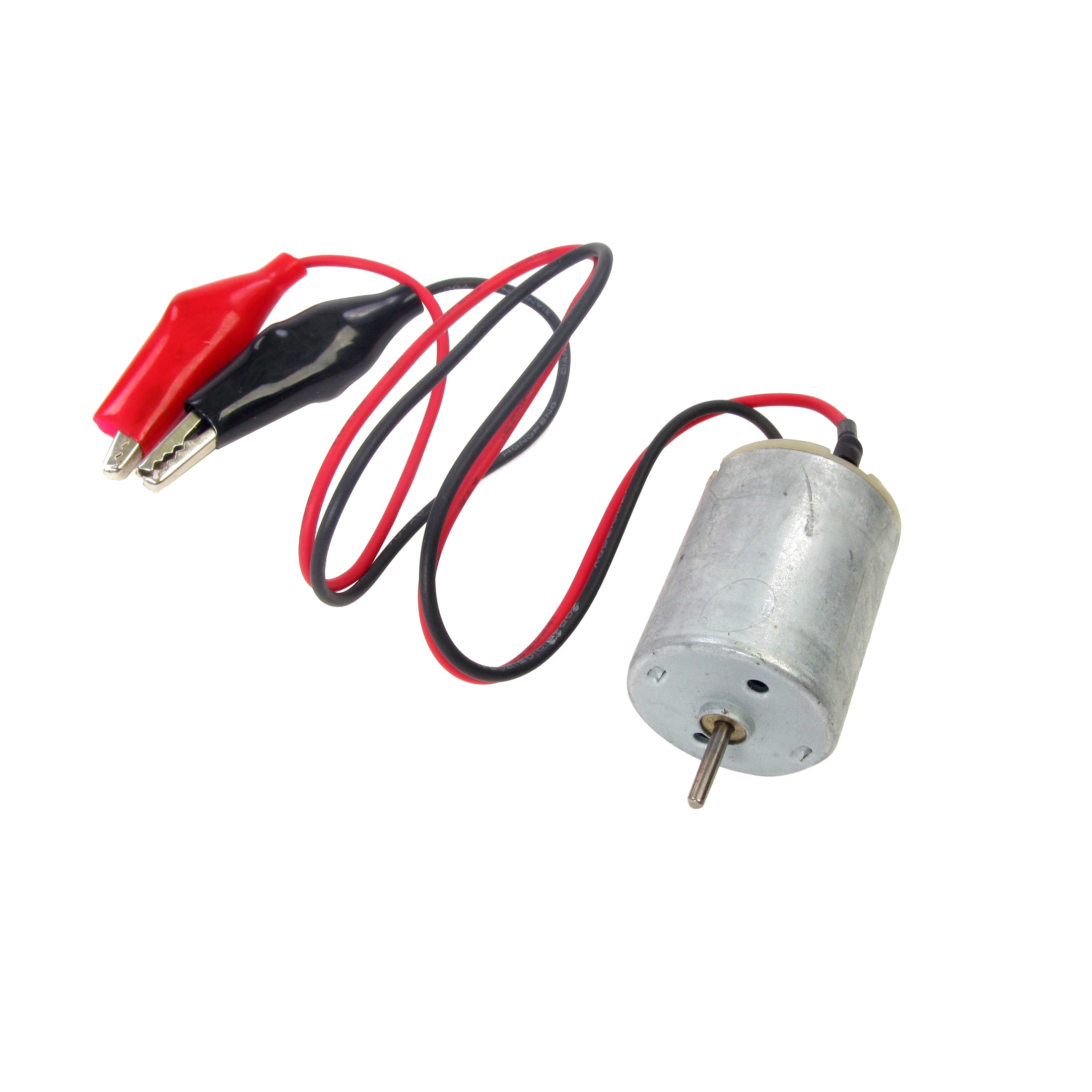 Motor DC 4.5 -6 volts DC with two alligator clips leads.
