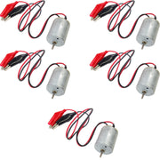 Motor, DC, 4.5-6V, with Leads and Alligator Clips, Pack of 5