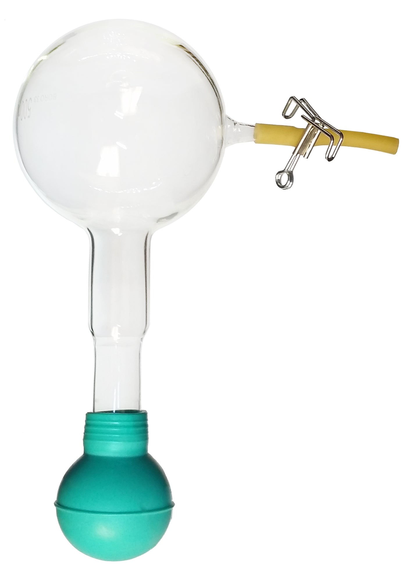 Cloud Apparatus, glass flask with bulb.