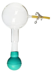 Cloud Apparatus, glass flask with bulb.