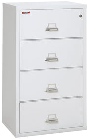 Fire Resistant File Cabinet - 4 Drawer Lateral 31" wide (Arctic White)