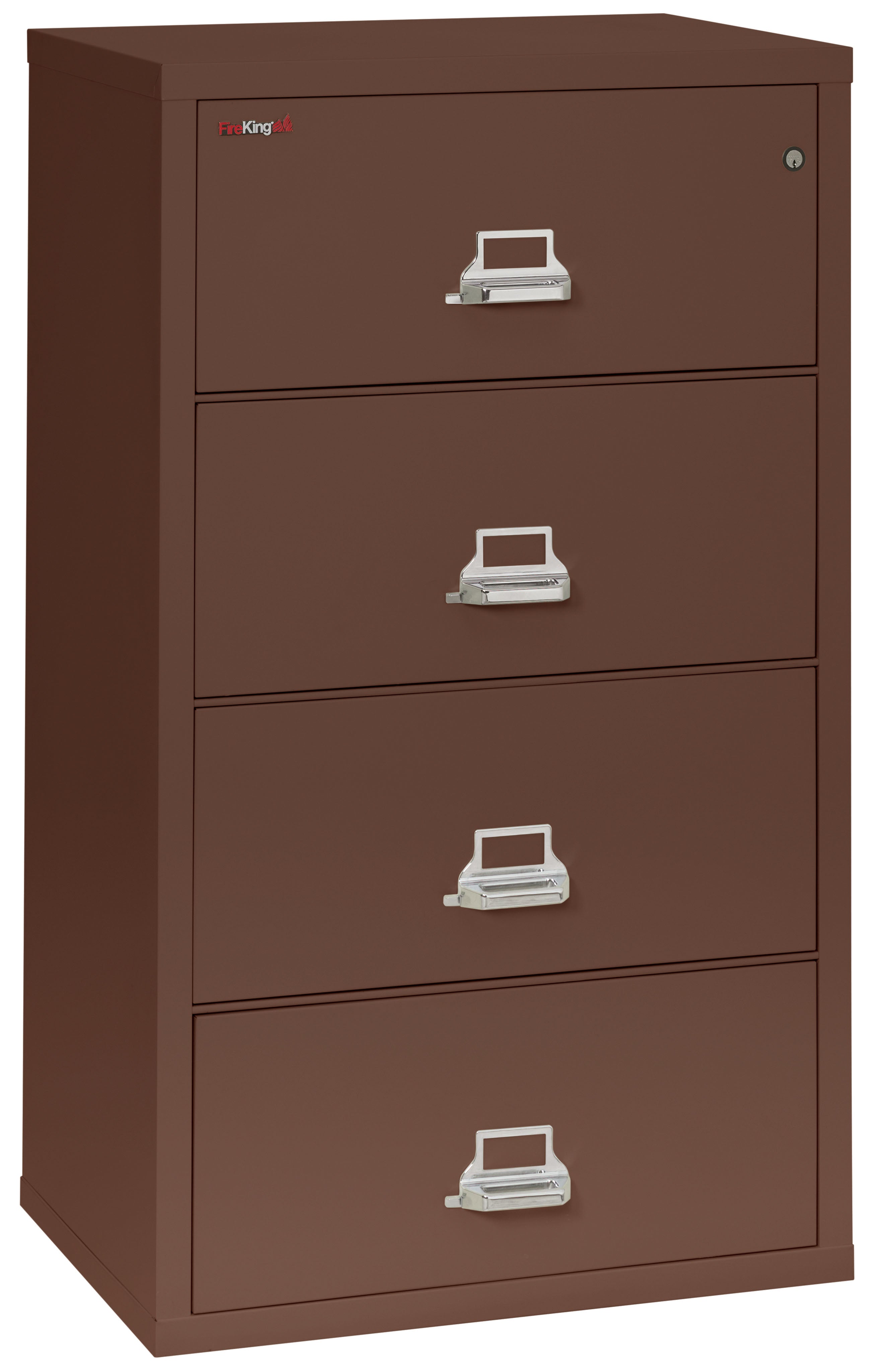 Fire Resistant File Cabinet - 4 Drawer Lateral 31" wide (Brown)