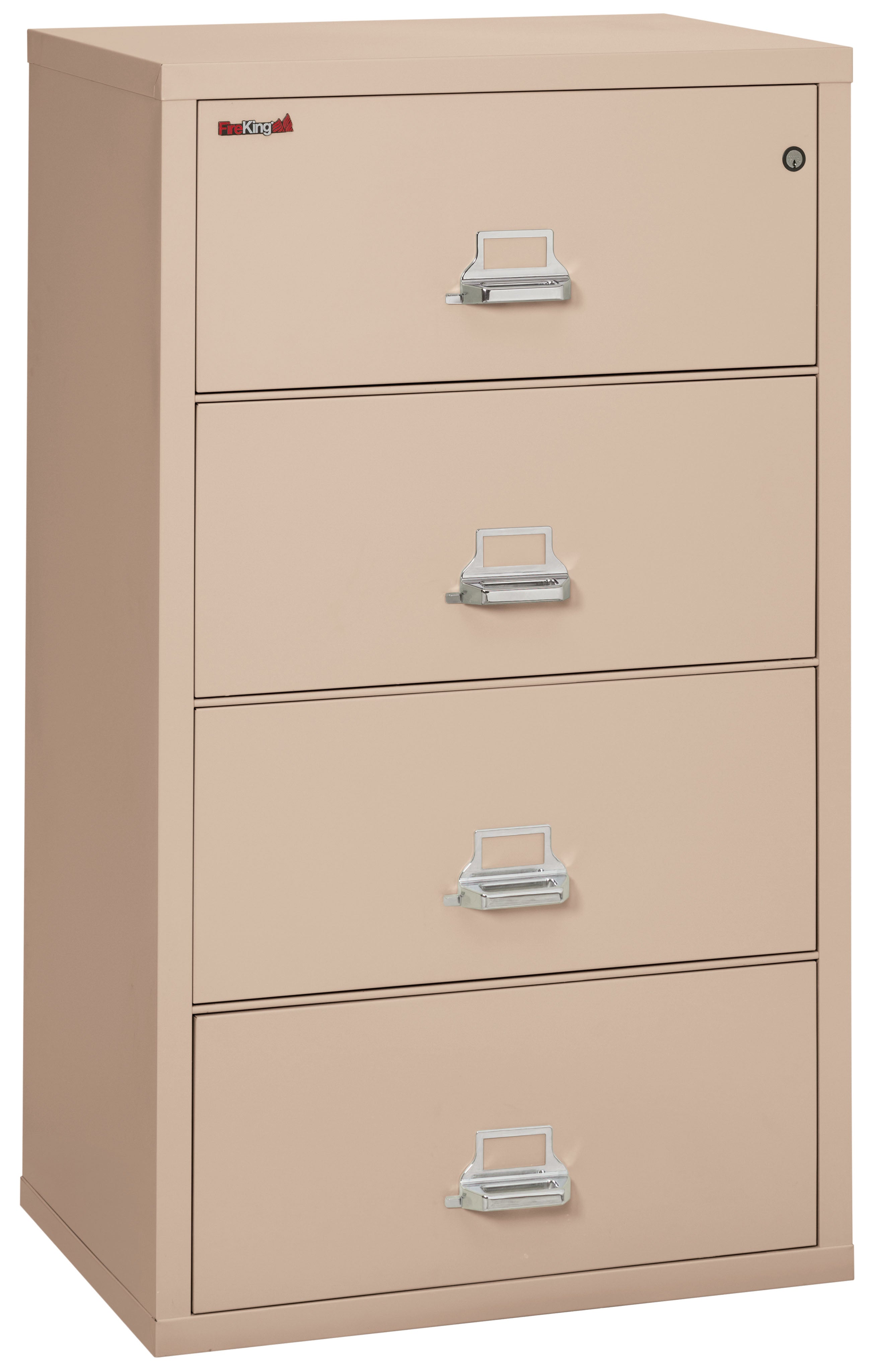 Fire Resistant File Cabinet - 4 Drawer Lateral 31" wide (Champagne)