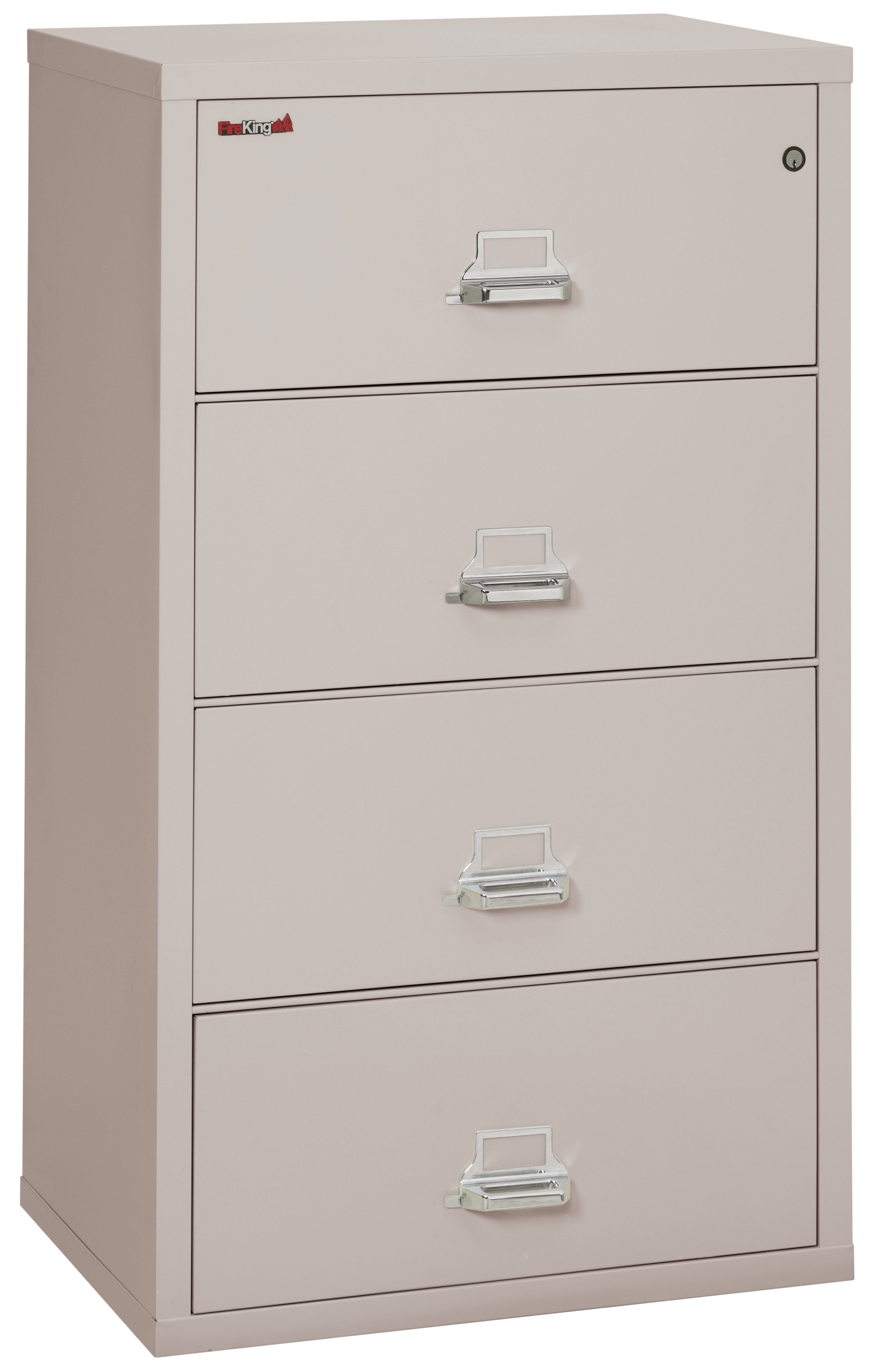 Fire Resistant File Cabinet - 4 Drawer Lateral 31" wide (Platinum)