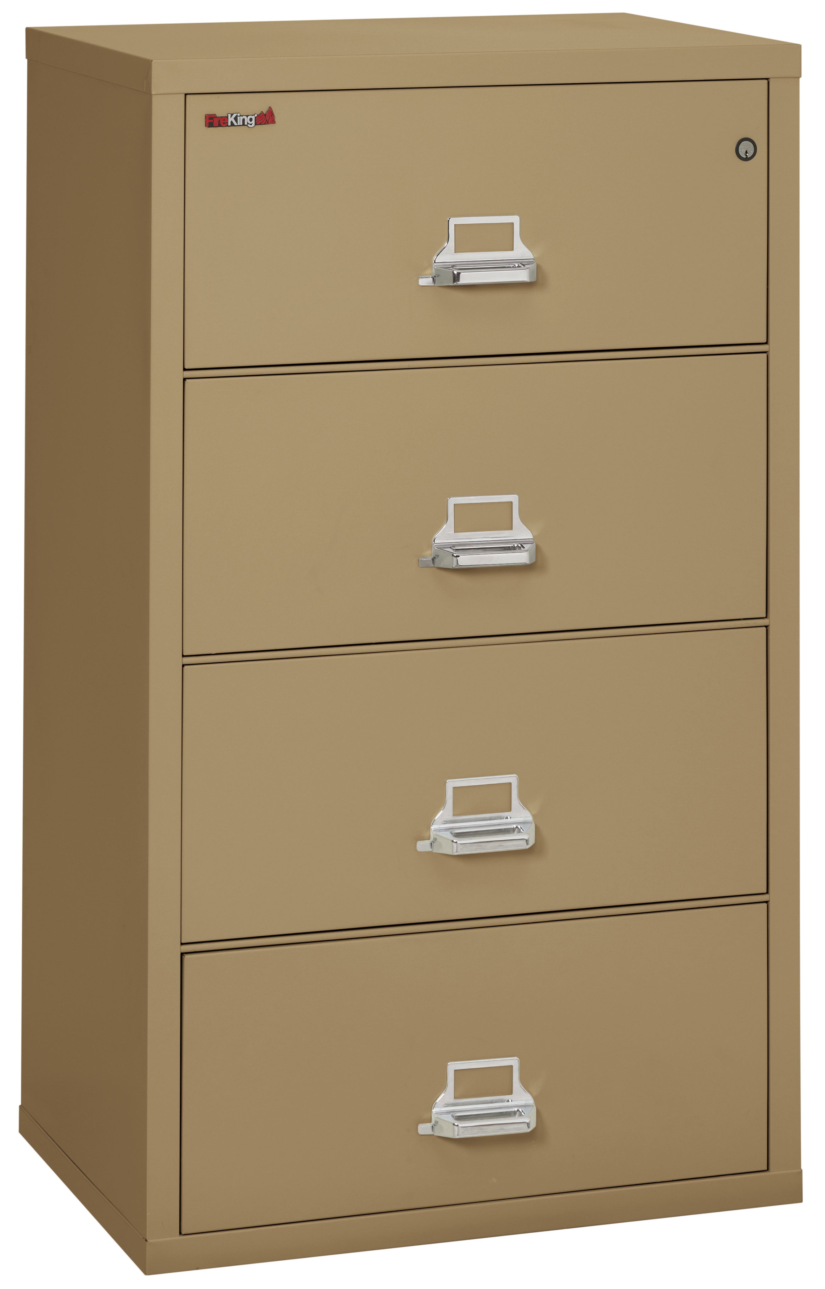 Fire Resistant File Cabinet - 4 Drawer Lateral 31" wide (Sand)