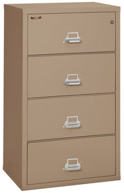 Fire Resistant File Cabinet - 4 Drawer Lateral 31" wide (Taupe)
