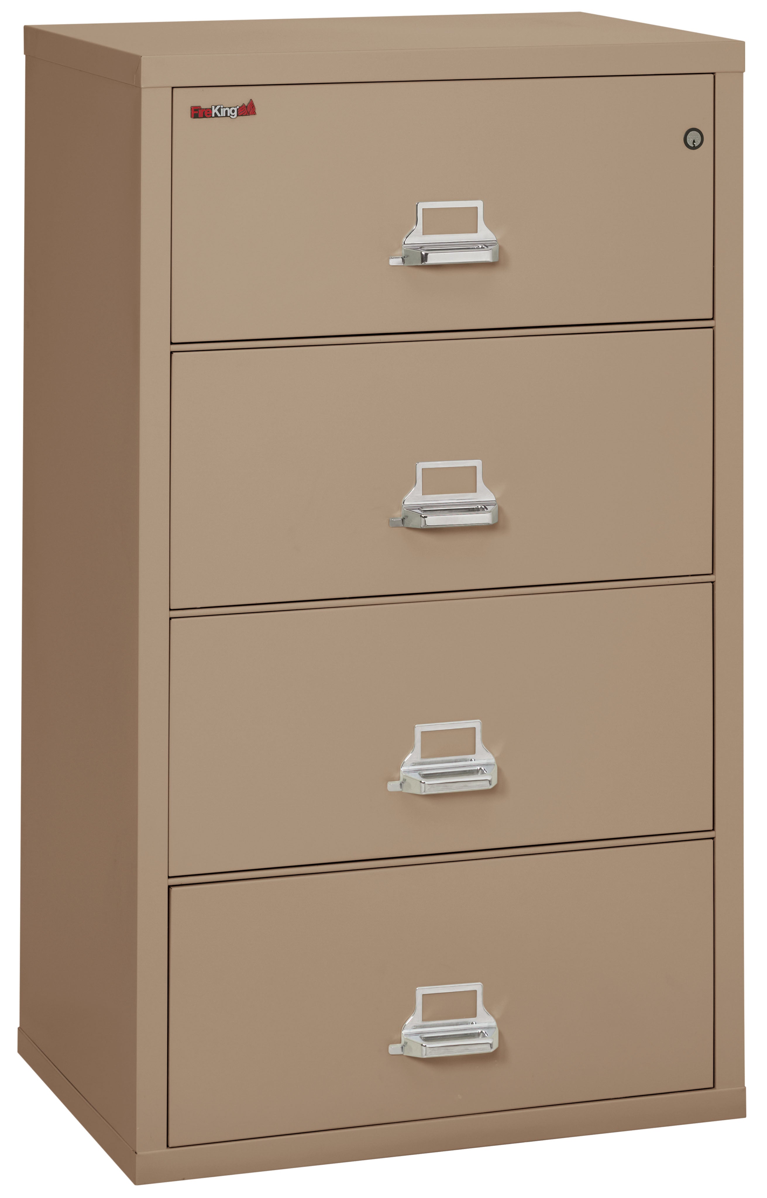 Fire Resistant File Cabinet - 4 Drawer Lateral 31" wide (Taupe)
