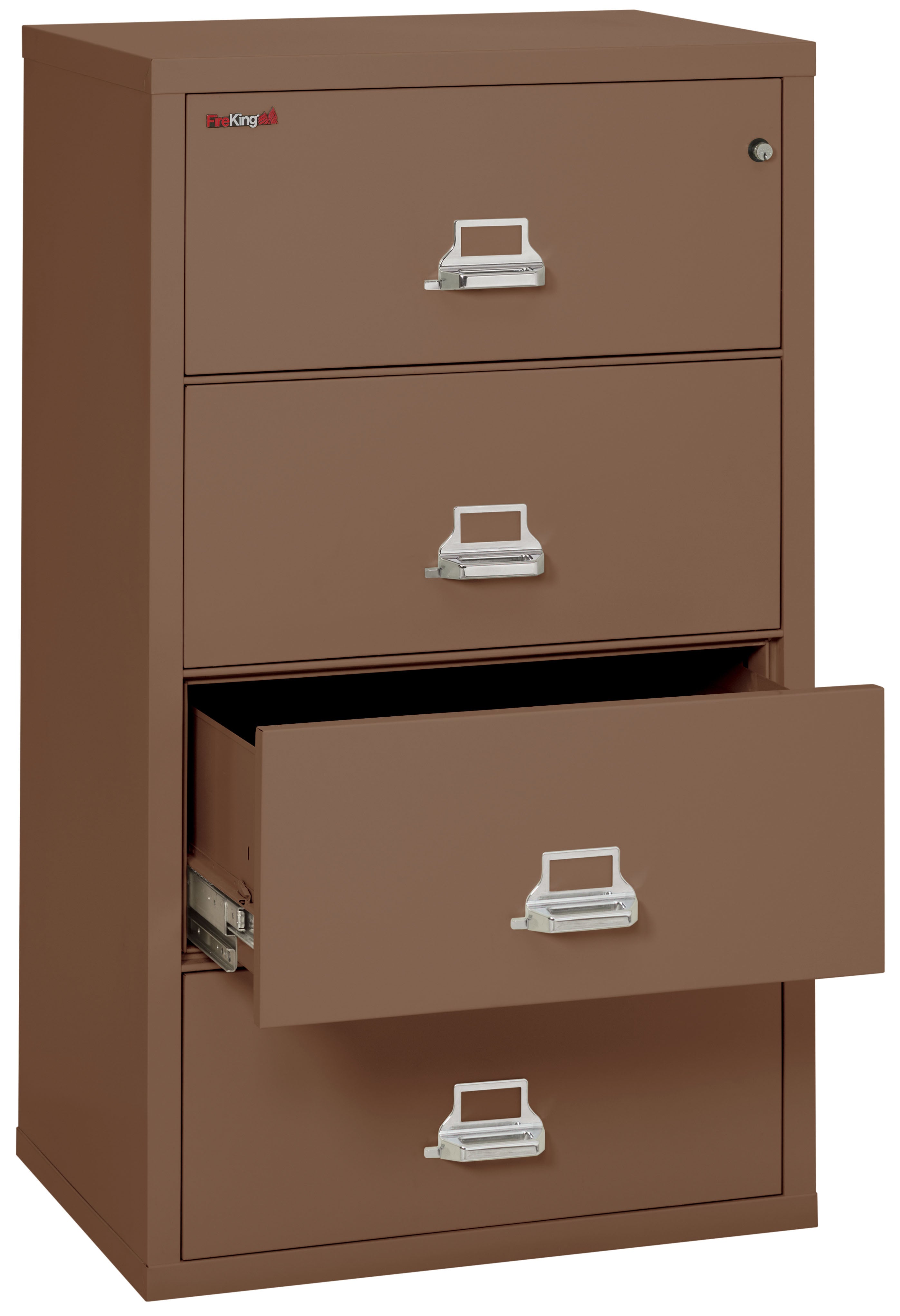 Fire Resistant File Cabinet - 4 Drawer Lateral 31" wide (Tan)