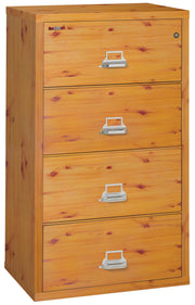 Fire Resistant File Cabinet - 4 Drawer Lateral 31" wide (Knotty Pine)