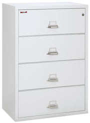 Fire Resistant File Cabinet - 4 Drawer Lateral 38" wide (Arctic White)