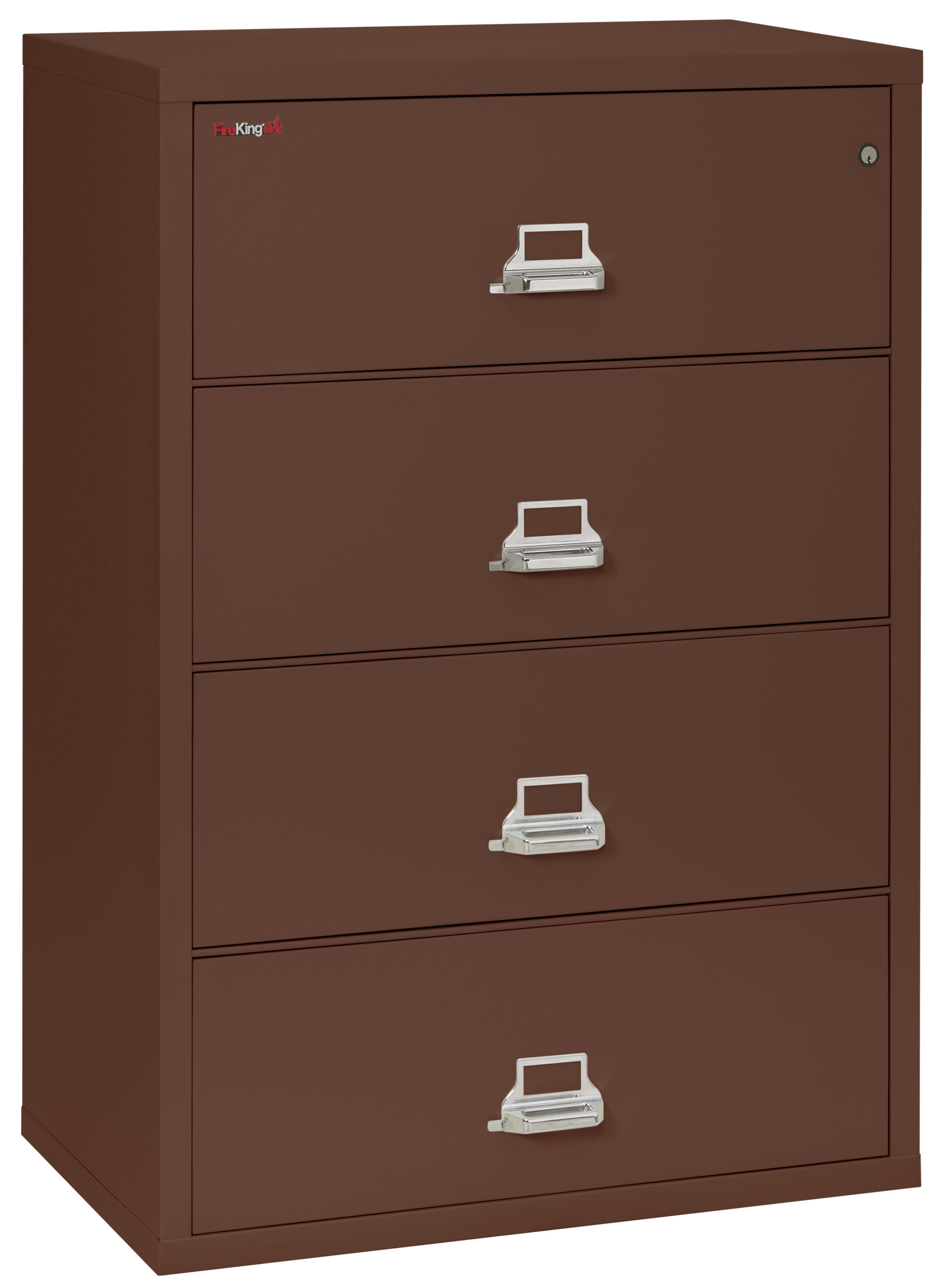 Fire Resistant File Cabinet - 4 Drawer Lateral 38" wide (Brown)