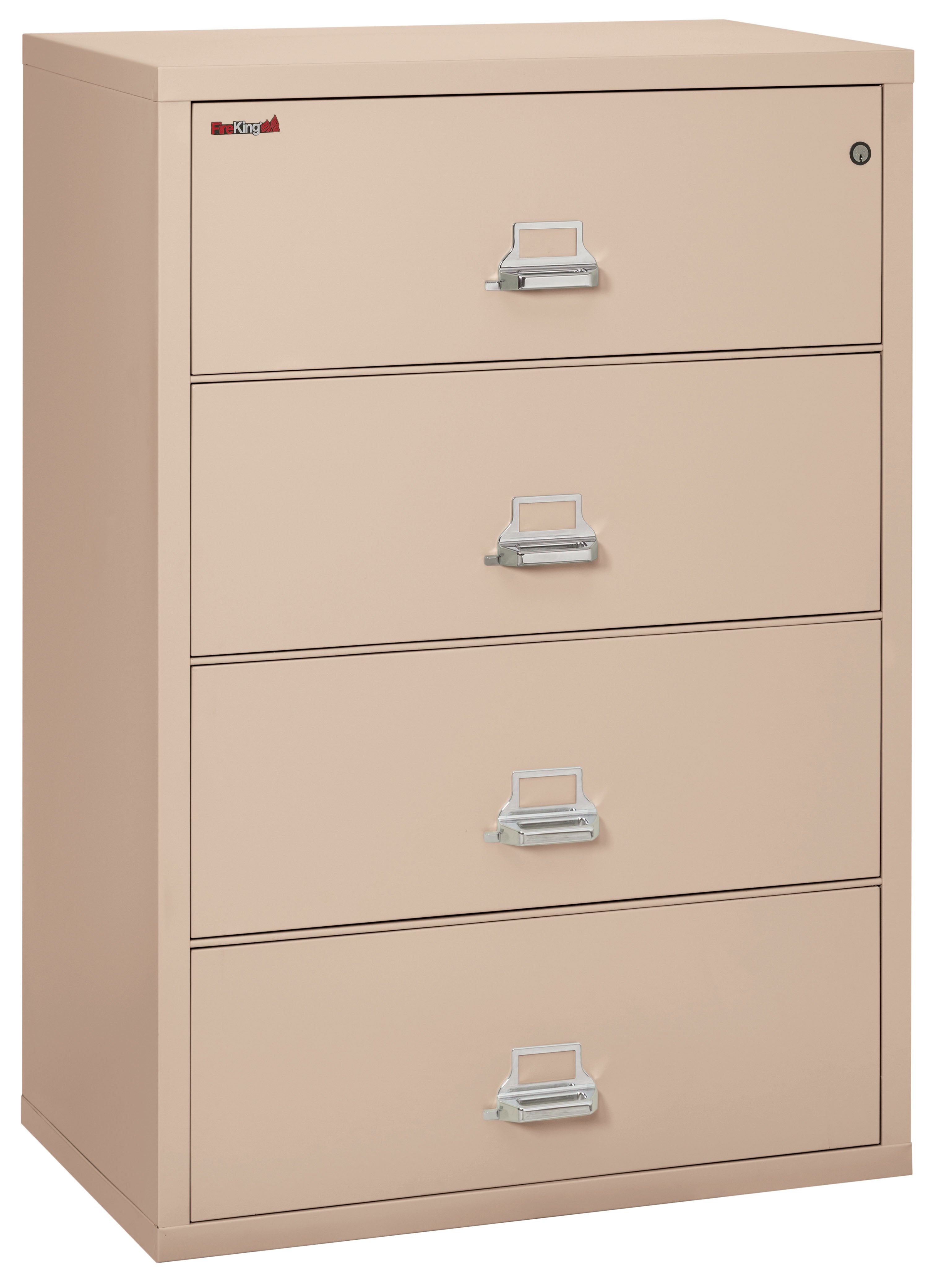 Fire Resistant File Cabinet - 4 Drawer Lateral 38" wide (Champagne)