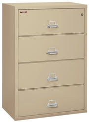 Fire Resistant File Cabinet - 4 Drawer Lateral 38" wide (Parchment)