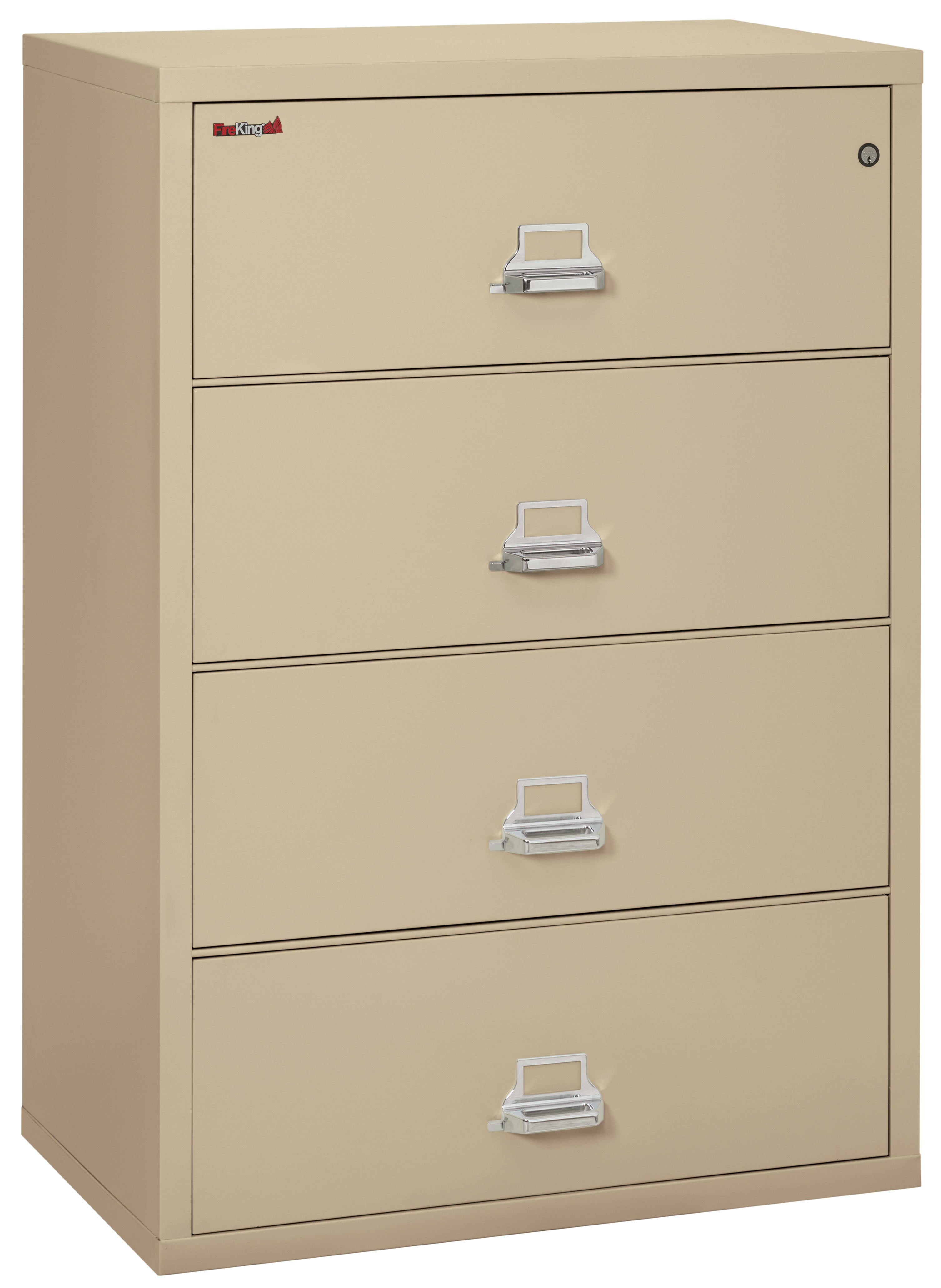 Fire Resistant File Cabinet - 4 Drawer Lateral 38" wide (Parchment)