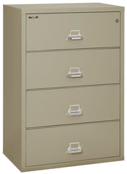 Fire Resistant File Cabinet - 4 Drawer Lateral 38" wide (Pewter)