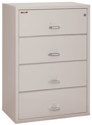 Fire Resistant File Cabinet - 4 Drawer Lateral 38" wide (Platinum)