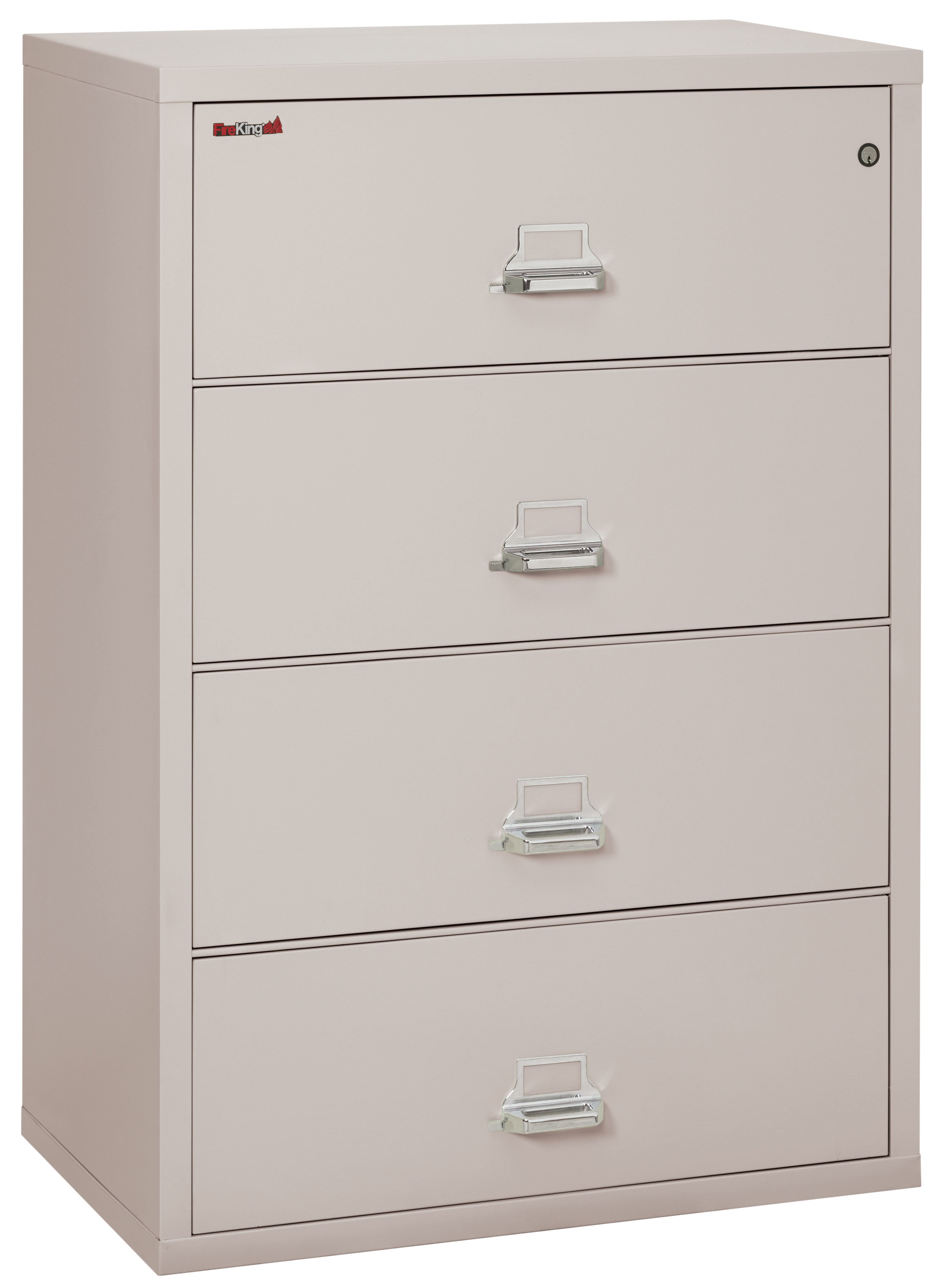 Fire Resistant File Cabinet - 4 Drawer Lateral 38" wide (Platinum)