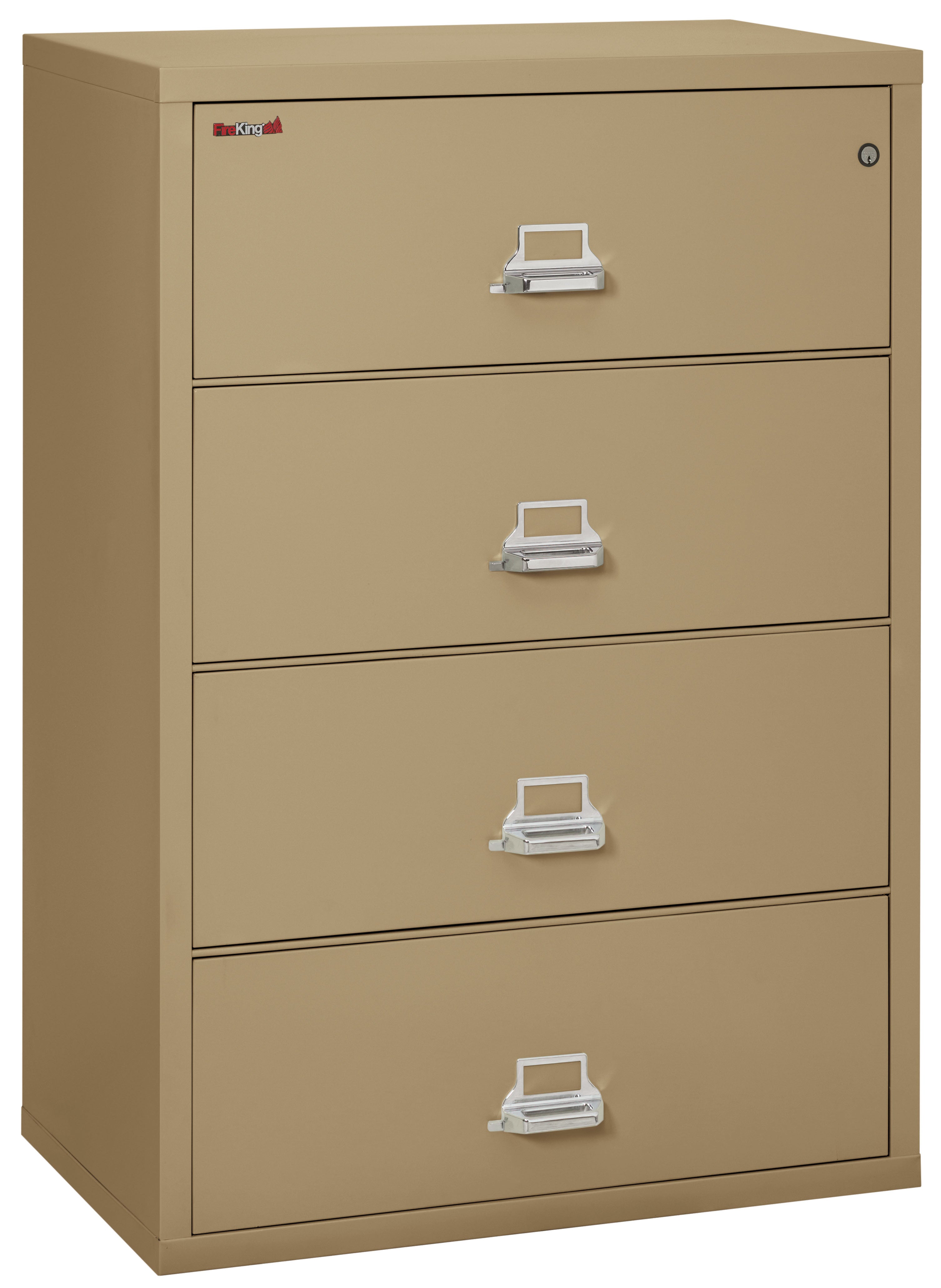 Fire Resistant File Cabinet - 4 Drawer Lateral 38" wide (Sand)