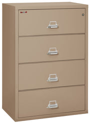 Fire Resistant File Cabinet - 4 Drawer Lateral 38" wide (Taupe)