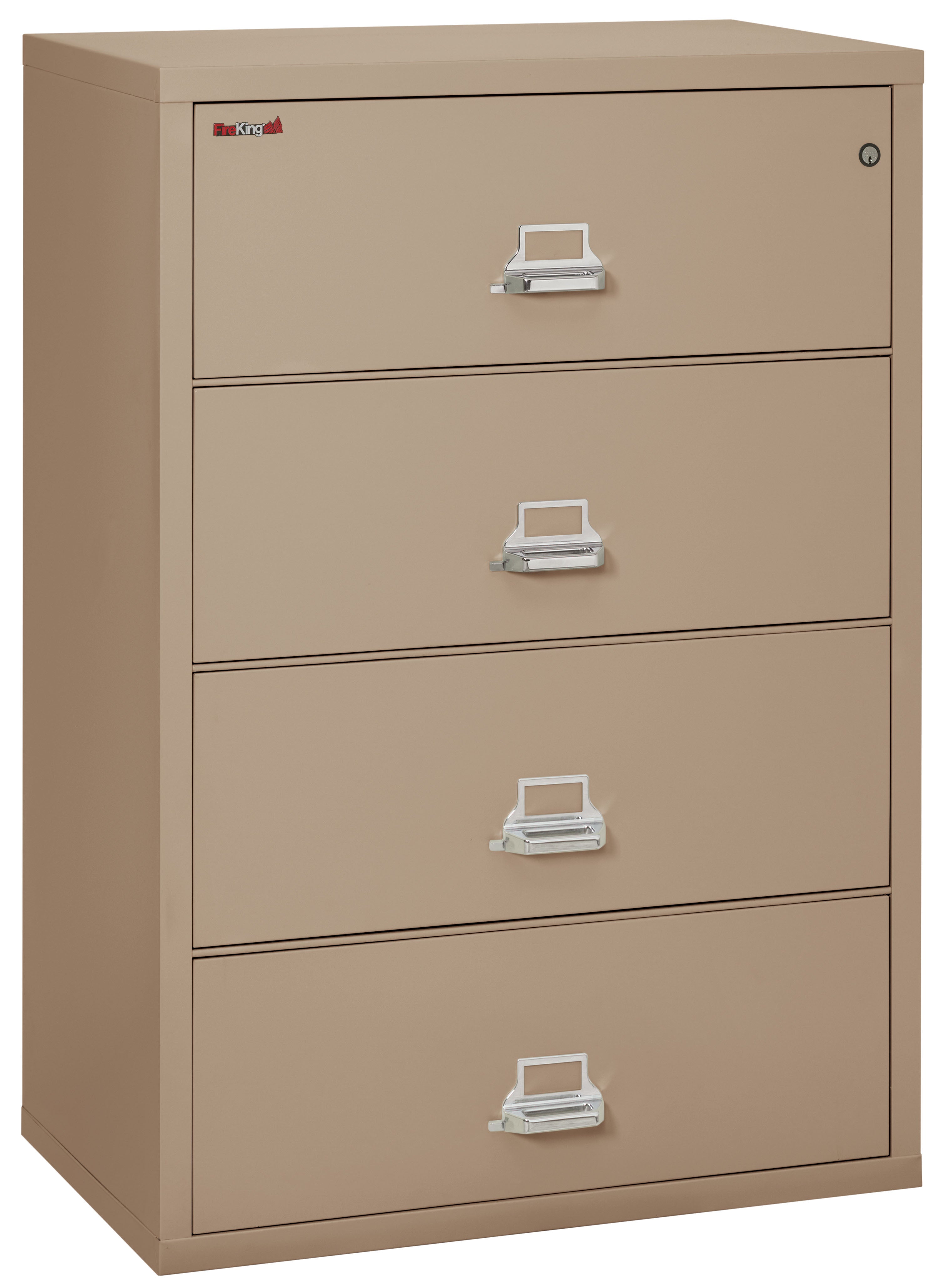 Fire Resistant File Cabinet - 4 Drawer Lateral 38" wide (Taupe)