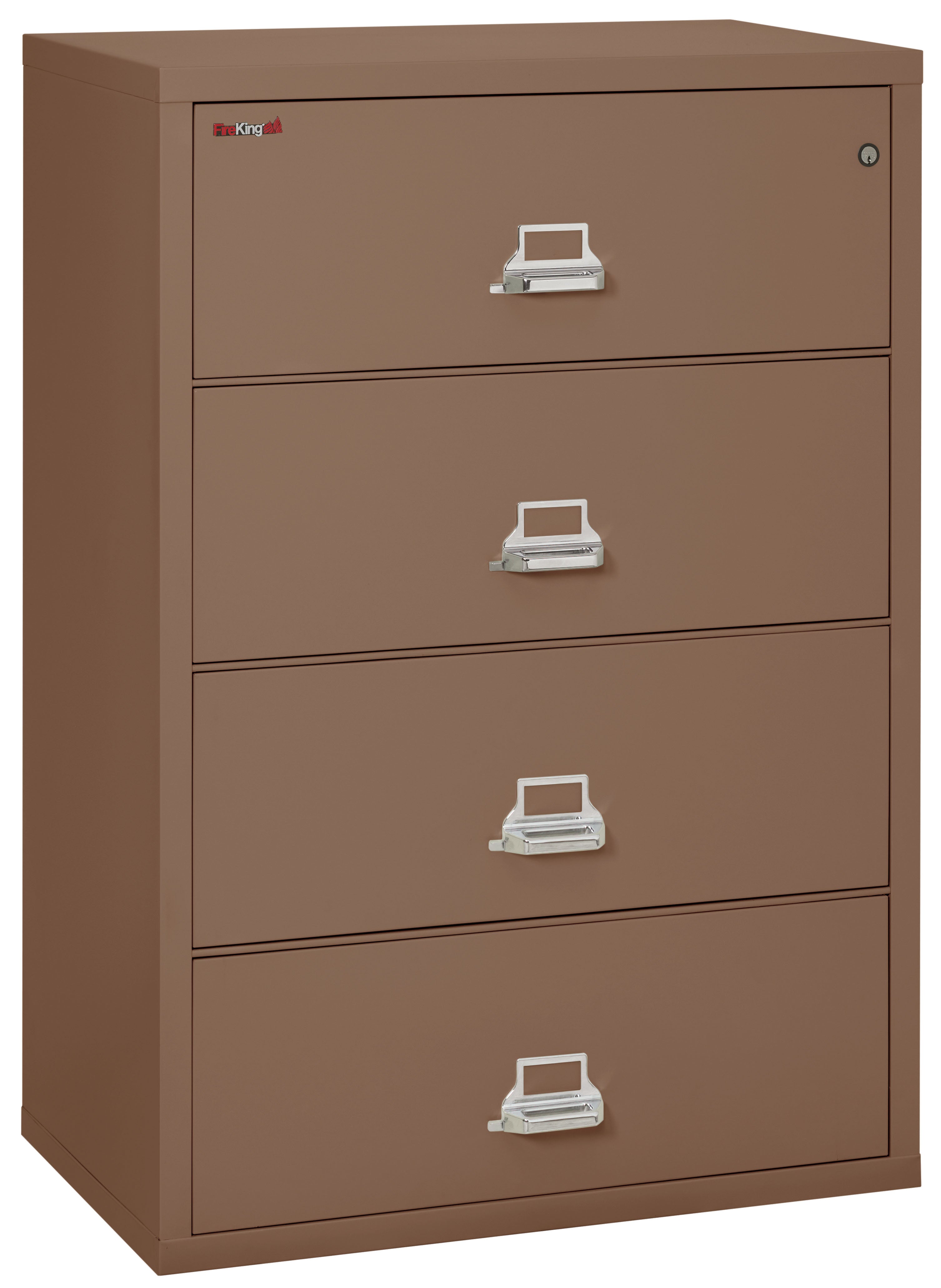 Fire Resistant File Cabinet - 4 Drawer Lateral 38" wide (Tan)
