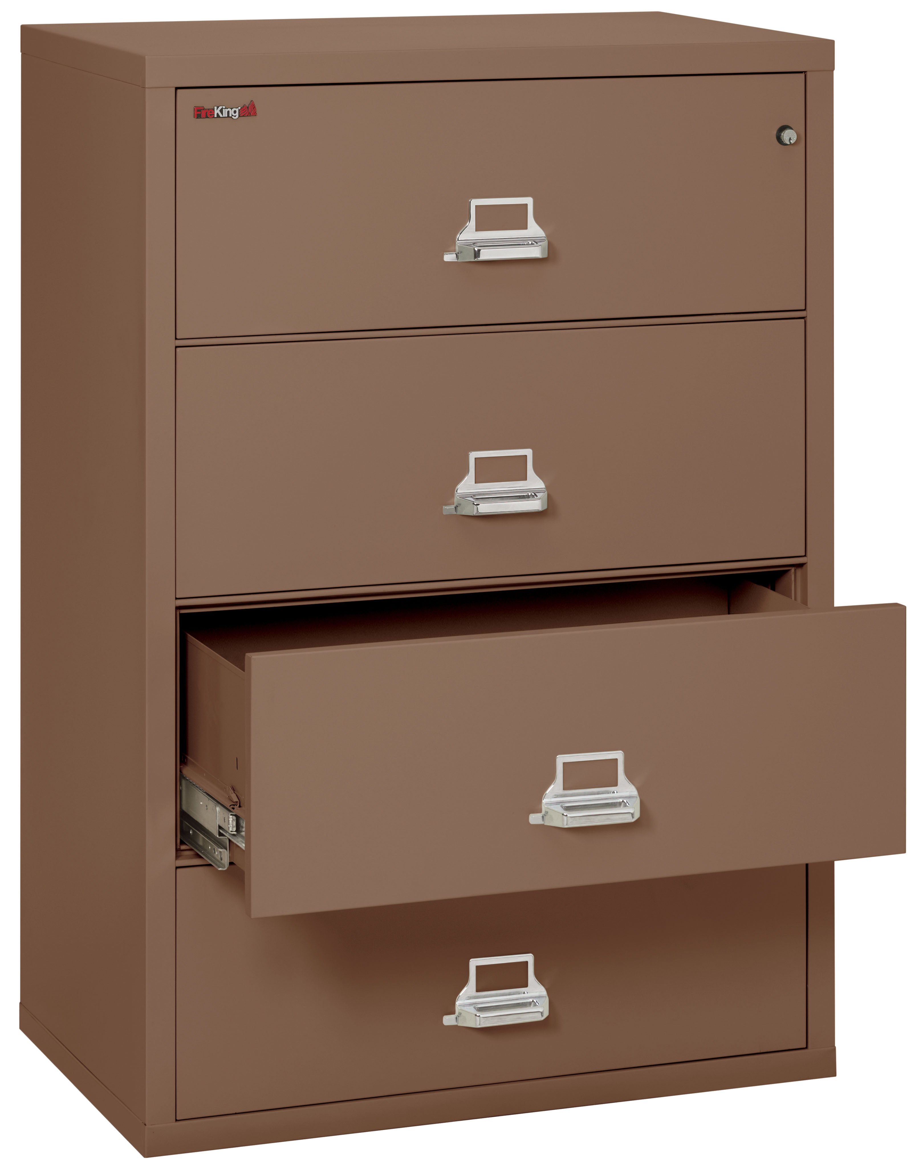 Fire Resistant File Cabinet - 4 Drawer Lateral 38" wide (Tan)