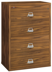 Fire Resistant File Cabinet - 4 Drawer Lateral 38" wide (Light Chestnut)