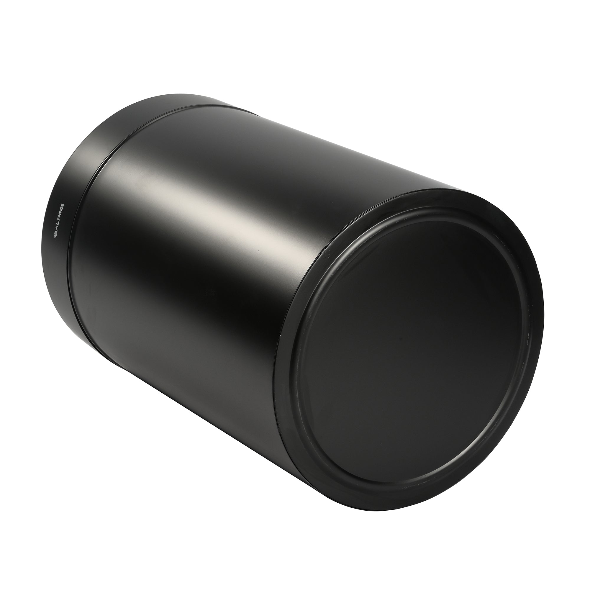 50 Gallon Stainless Steel Trash Can with Liner in Matte Black