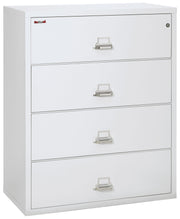 Fire Resistant File Cabinet - 4 Drawer Lateral 44" wide (Arctic White)