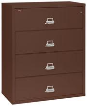 Fire Resistant File Cabinet - 4 Drawer Lateral 44" wide (Brown)