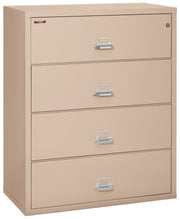 Fire Resistant File Cabinet - 4 Drawer Lateral 44" wide (Champagne)