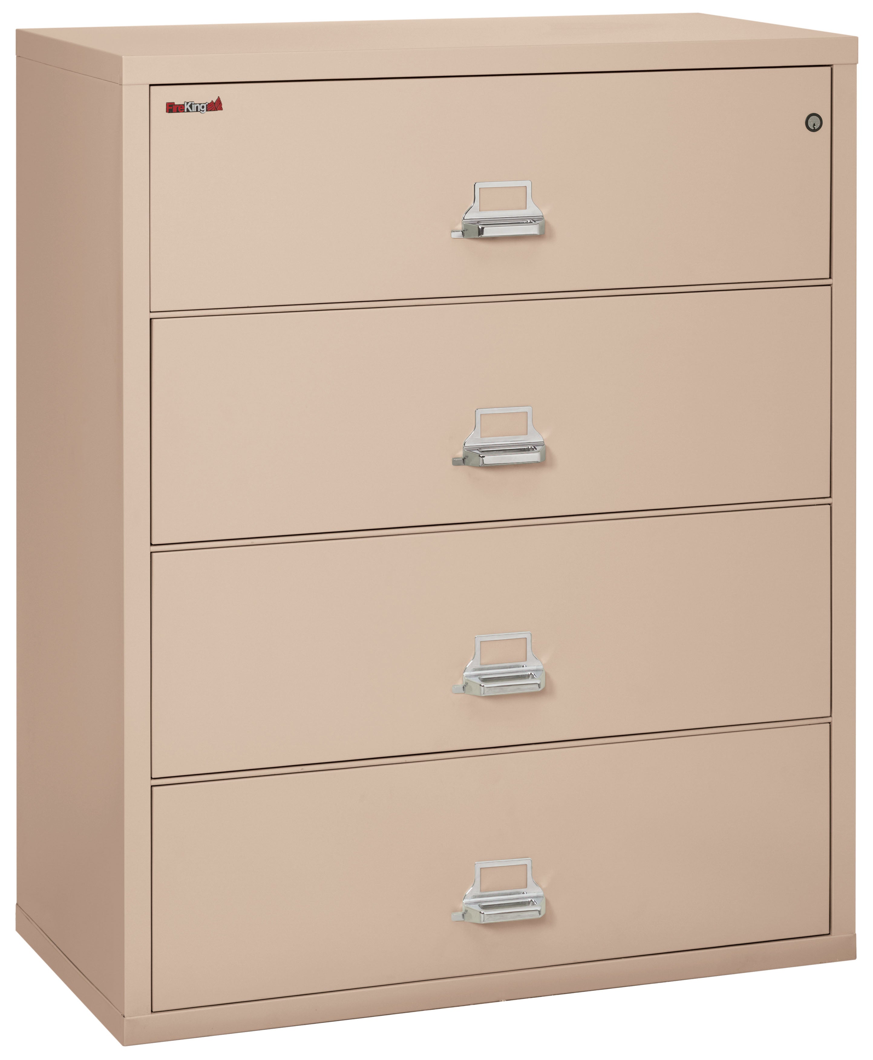 Fire Resistant File Cabinet - 4 Drawer Lateral 44" wide (Champagne)