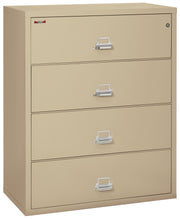 Fire Resistant File Cabinet - 4 Drawer Lateral 44" wide (Parchment)
