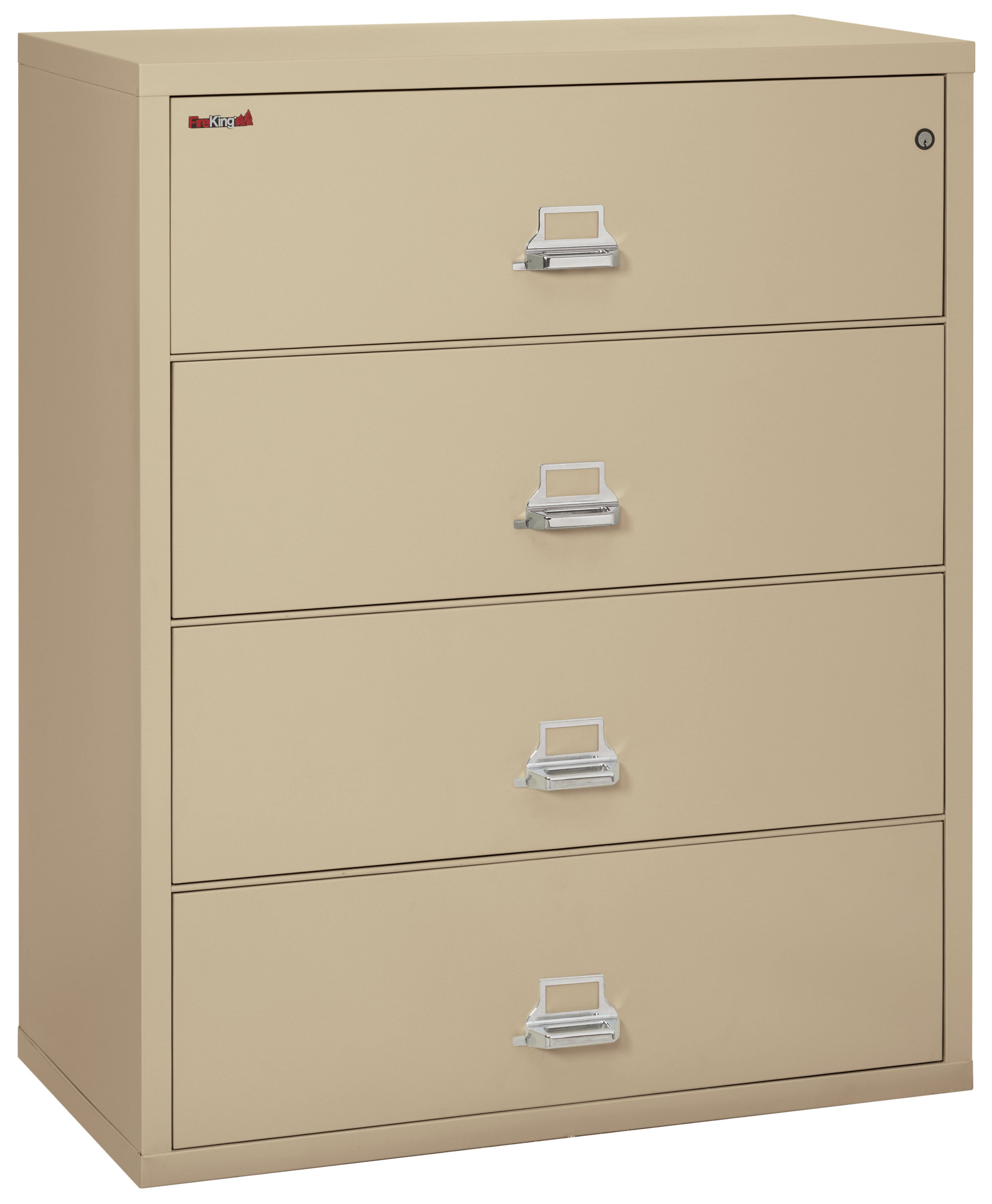 Fire Resistant File Cabinet - 4 Drawer Lateral 44" wide (Parchment)