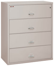 Fire Resistant File Cabinet - 4 Drawer Lateral 44" wide (Platinum)