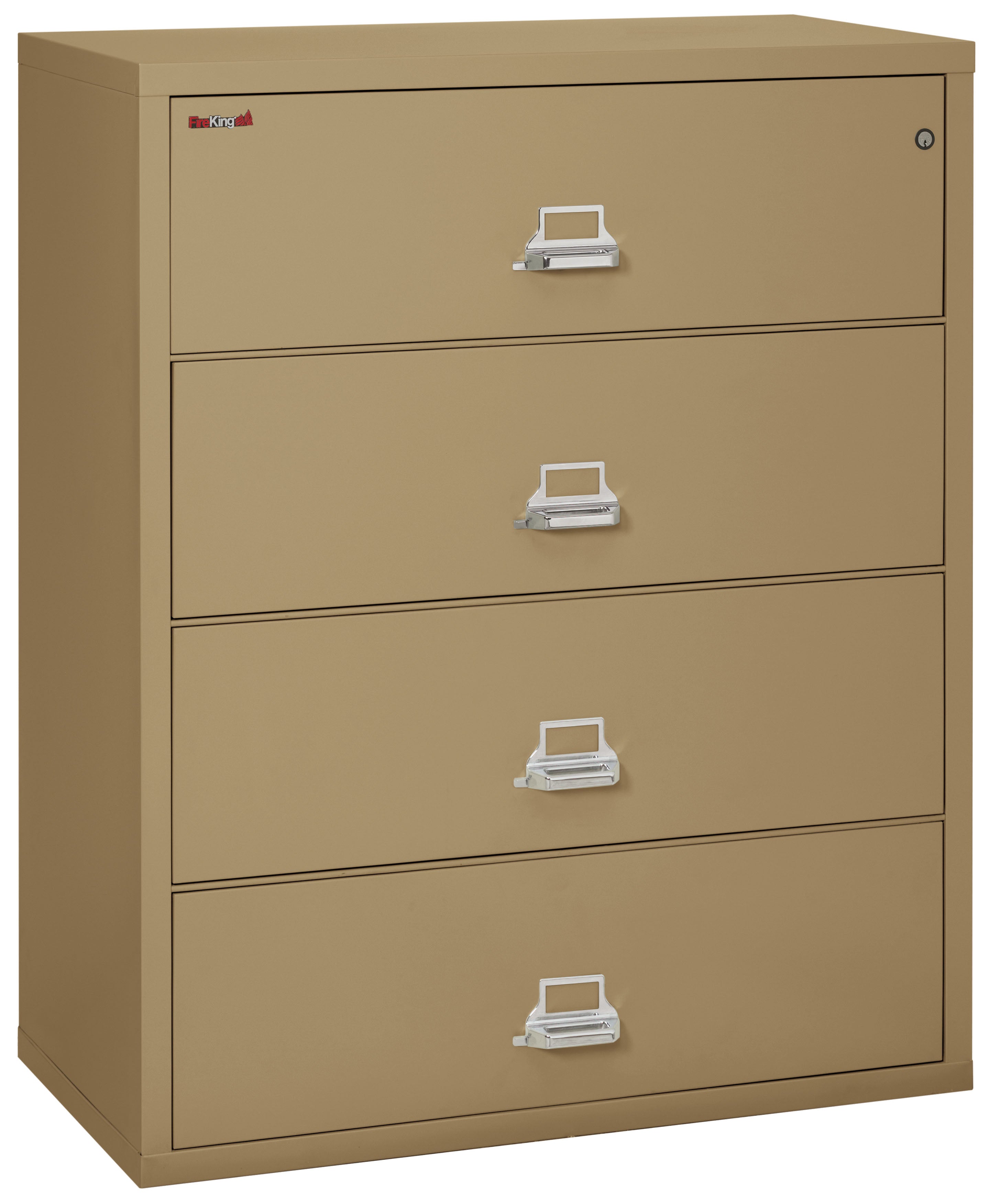 Fire Resistant File Cabinet - 4 Drawer Lateral 44" wide (Sand)