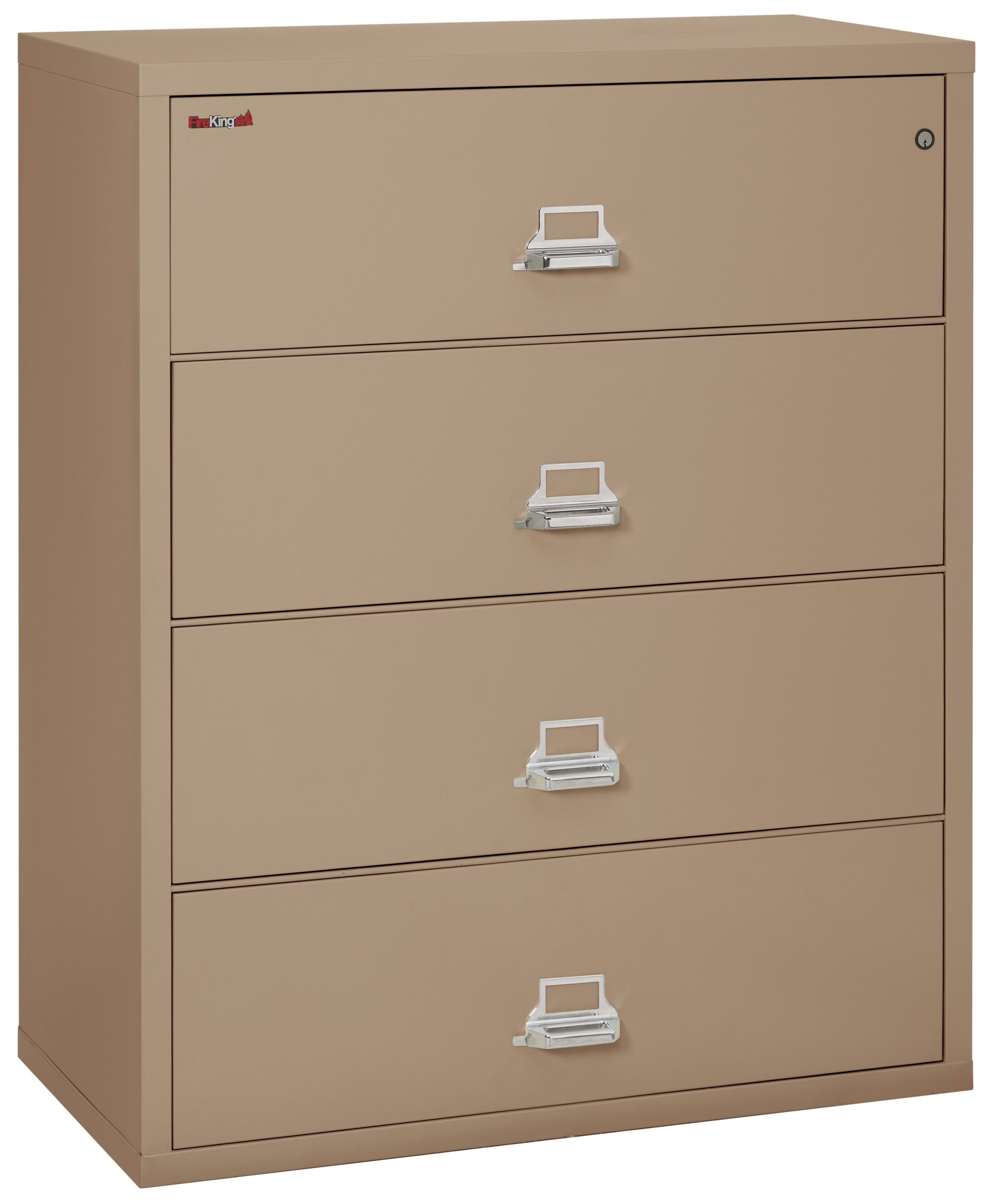 Fire Resistant File Cabinet - 4 Drawer Lateral 44" wide (Taupe)
