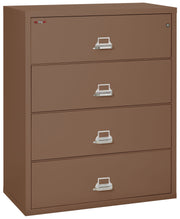 Fire Resistant File Cabinet - 4 Drawer Lateral 44" wide (Tan)