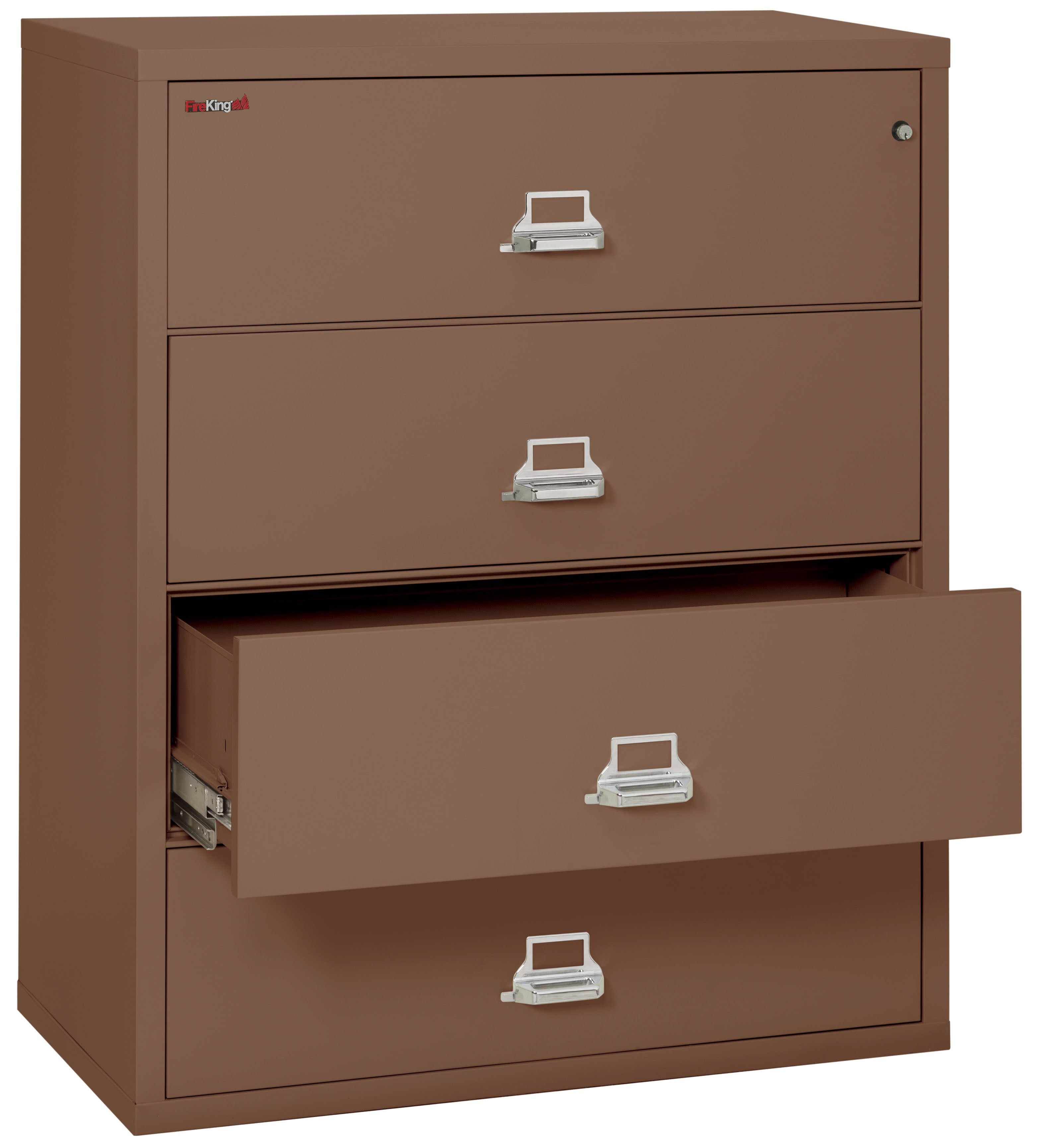 Fire Resistant File Cabinet - 4 Drawer Lateral 44" wide (Tan)