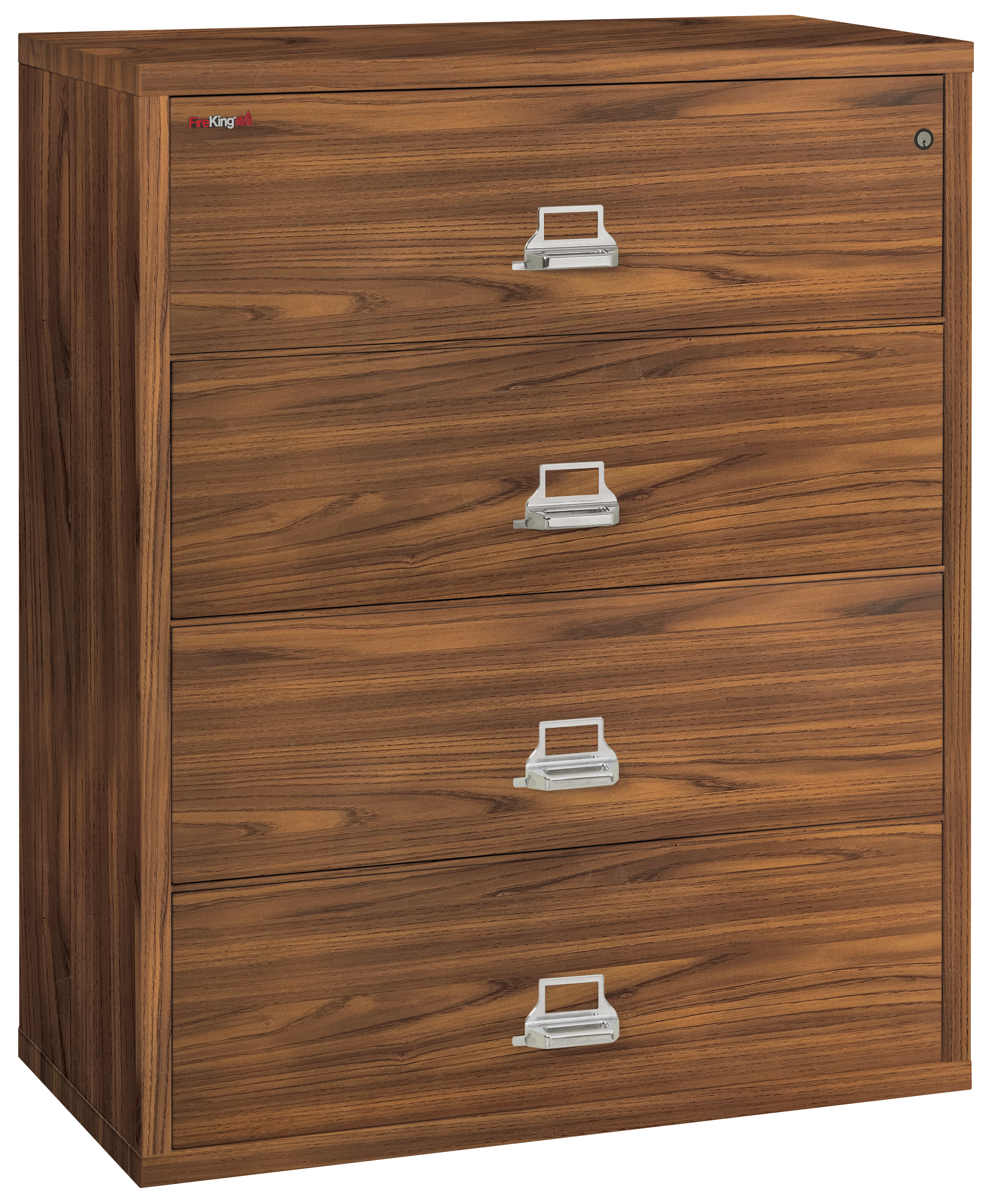 Fire Resistant File Cabinet - 4 Drawer Lateral 44" wide (Light Chestnut)